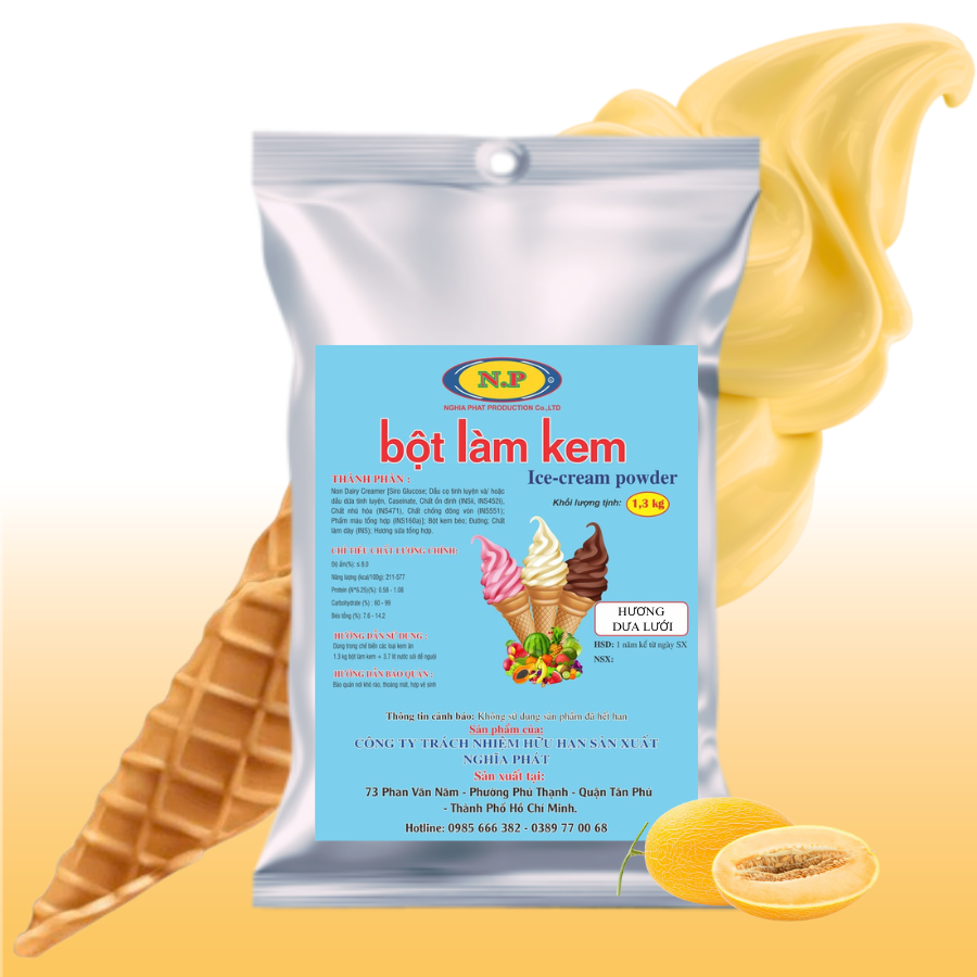 Bột làm kem dưa lưới