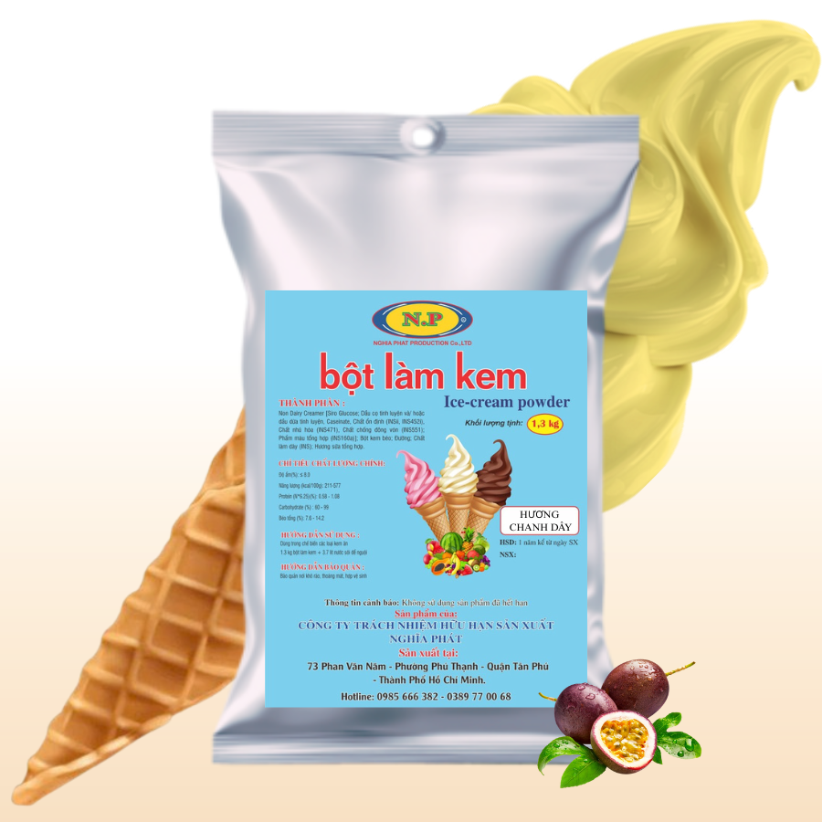 Bột làm kem chanh dây