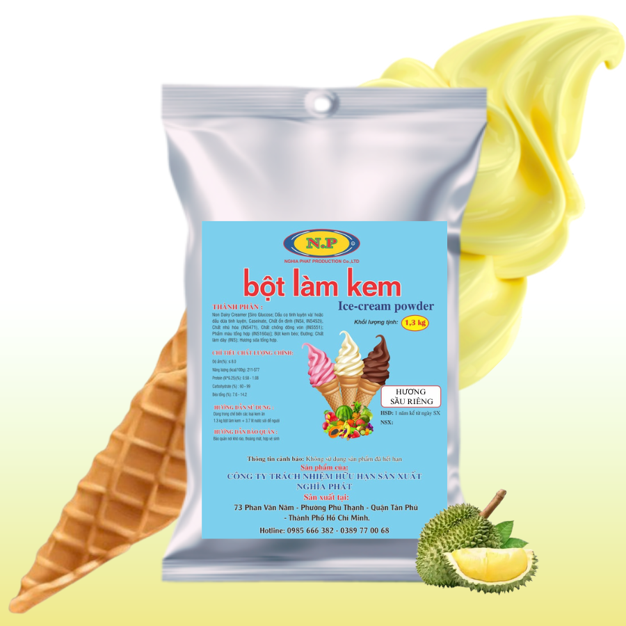Bột làm kem sầu riêng