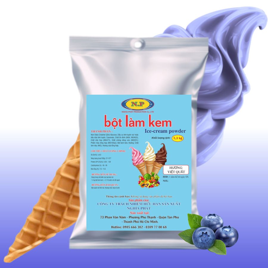 Bột làm kem việt quất