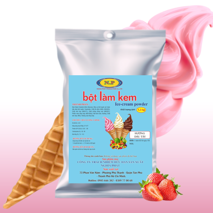 Bột làm kem dâu