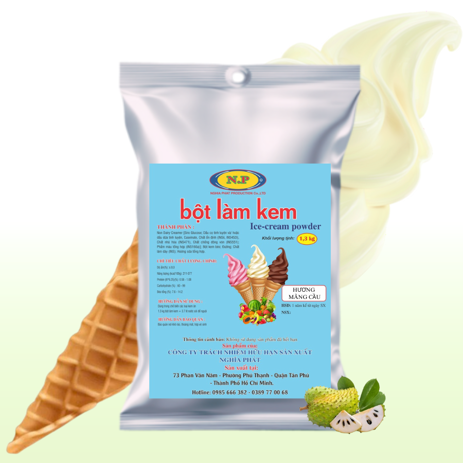 Bột làm kem mãng cầu