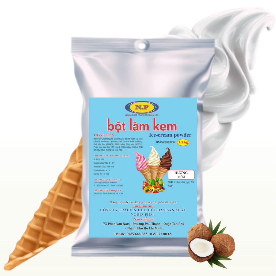 Bột làm kem dừa