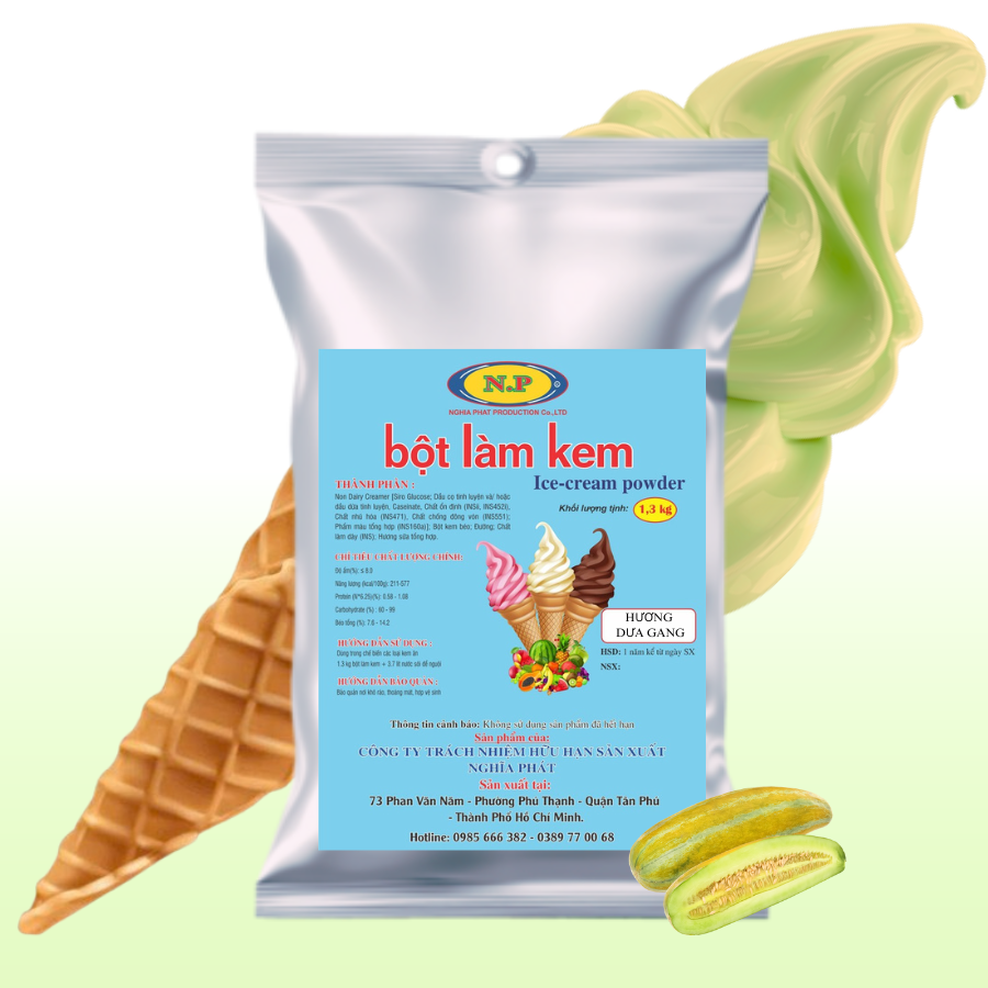 Bột làm kem dưa gang