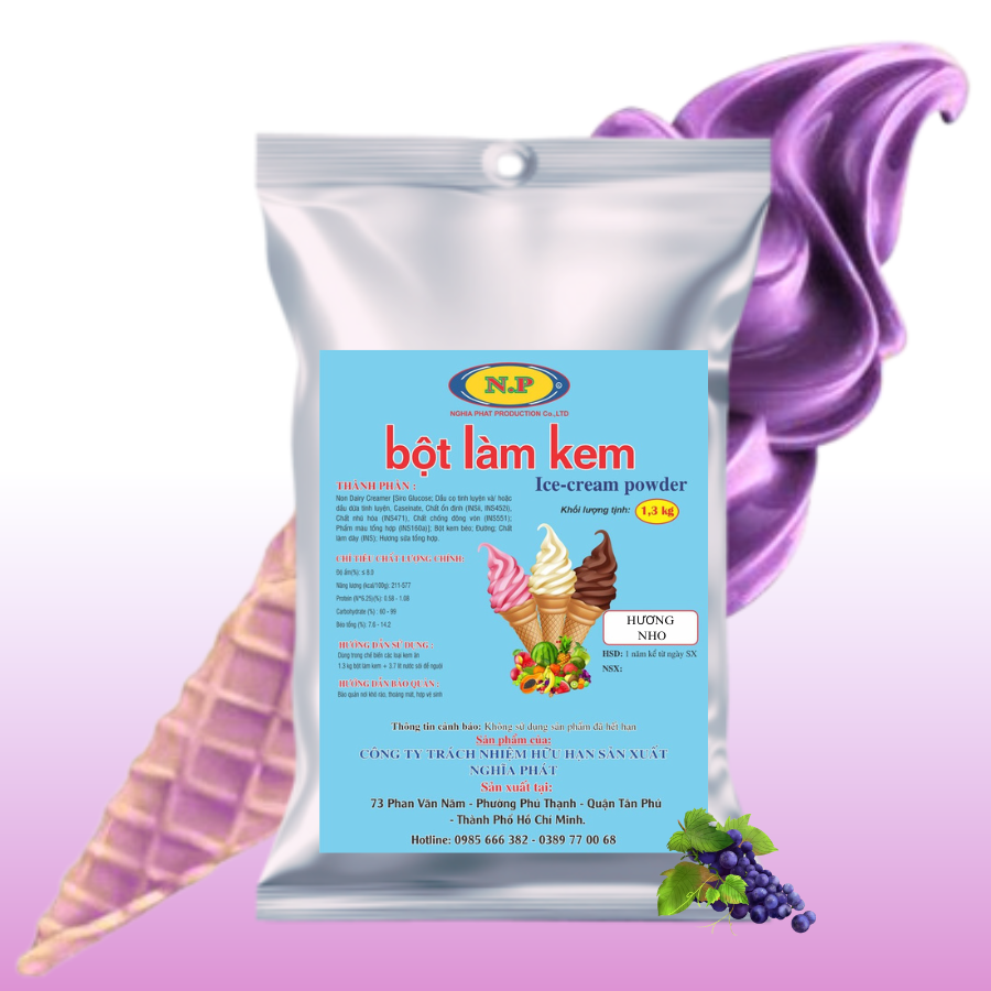 Bột làm kem Nho