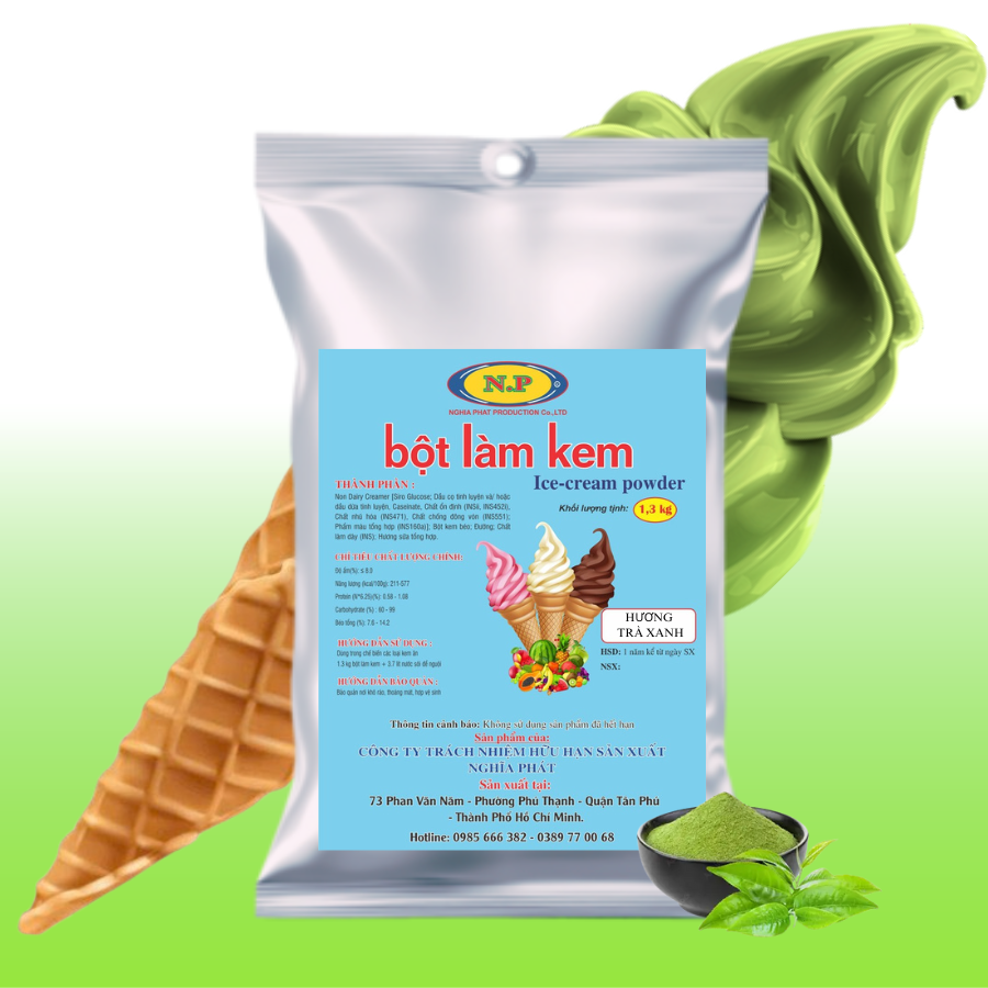 Bột làm kem trà xanh