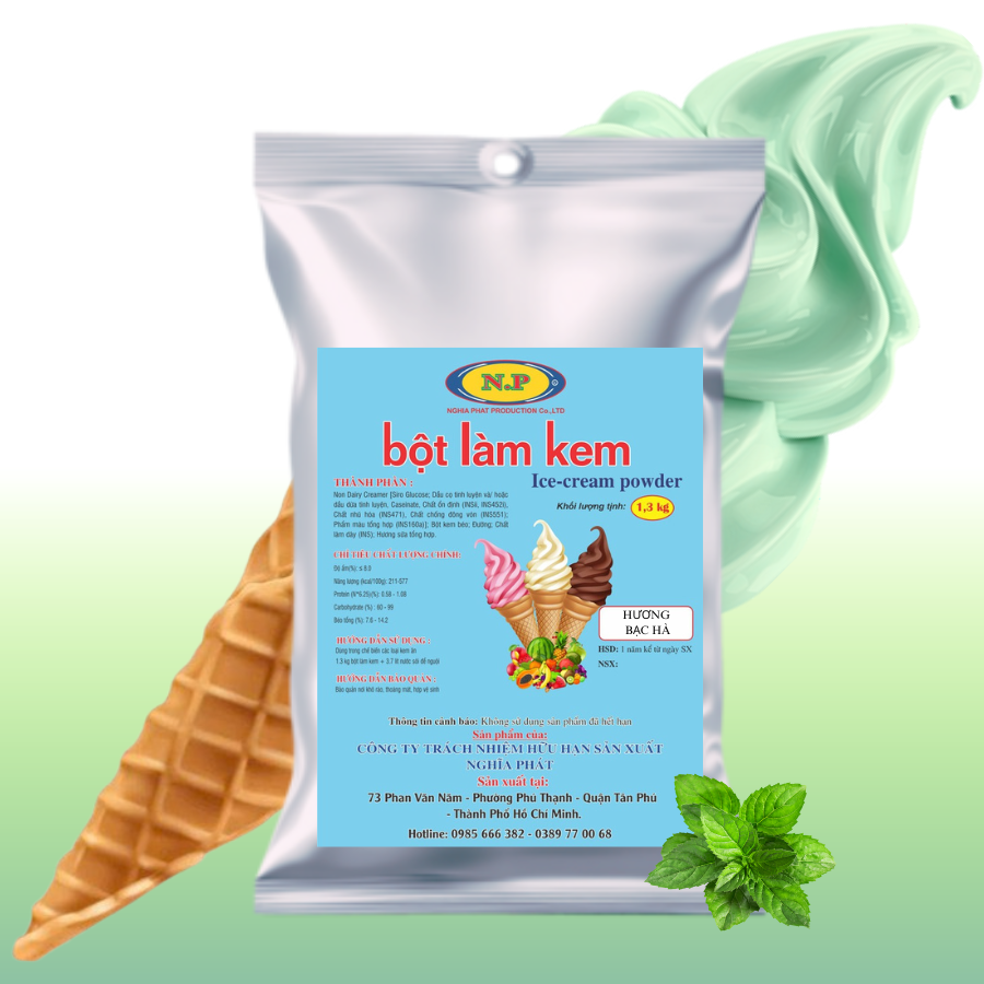 Bột làm kem bạc hà