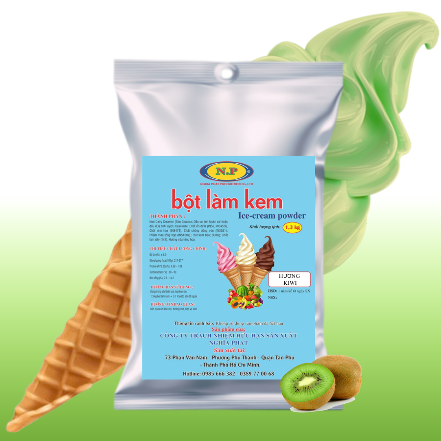 Bột làm kem kiwi