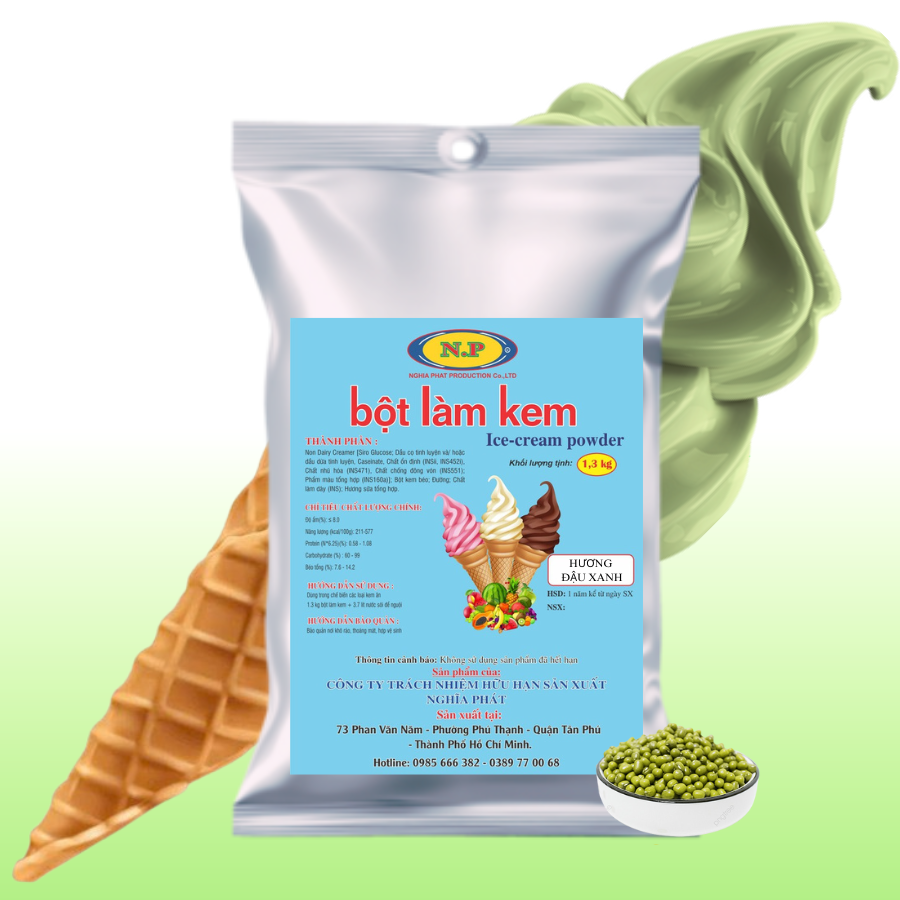 Bột làm kem Đậu xanh
